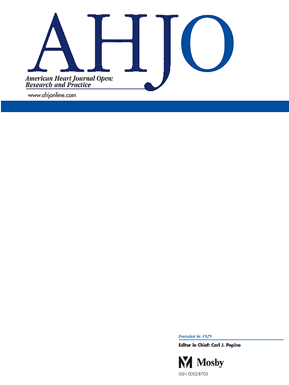 Go to journal home page - American Heart Journal Plus: Cardiology Research and Practice